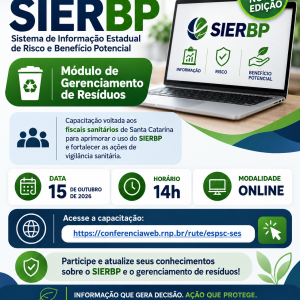 Capacitação para para Vigilâncias Sanitárias - Utilização do Módulo de Gerenciamento de Resíduos no SIERBP