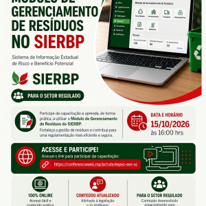 Capacitação para o SETOR REGULADO - Utilização do Módulo de Gerenciamento de Resíduos no SIERBP