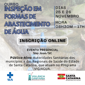 Curso de Capacitação em Formas de Abastecimento de Água – MóduloInspeção–Novembro 2026