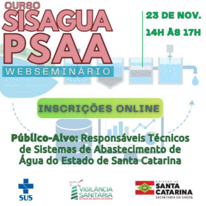 Treinamento para uso do SISAGUA / PSAA – Novembro/2026